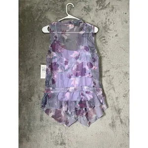 Vintage Floral Sheer Vest & Tulle Midi Skirt Set Fairycore Romantic Coquette Md thumbnail 4