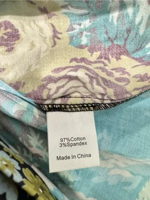 Tuckernuck Floral Shirt Dress Medium Blue Green Botanical Print NWT thumbnail 9