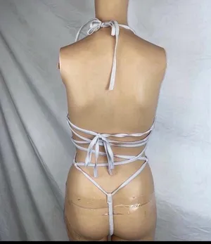 NEW Lingerie Bodysuit Silver thumbnail 5