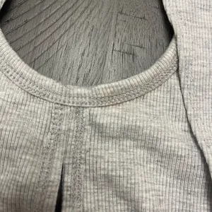 Joah Brown NEW! Ribbed Pearl Grey Keyhole Cropped Tank! thumbnail 4