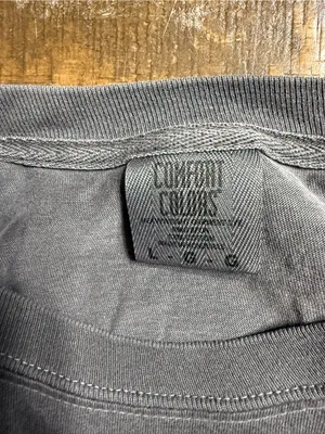 Comfort Colors Pepper Tee with Iridescent Pink Bow Graphic thumbnail 2