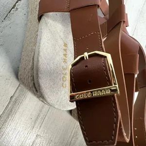 Cole Haan Crystal Espadrille Wedge Sandal Brown Leather NEW Size 8 thumbnail 7