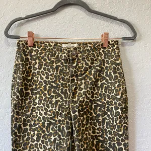 We the Free People Leopard Print High Waist Skinny Jeans SZ 27 Boho thumbnail 3