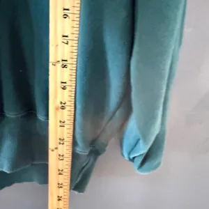 American Eagle Teal Green Oversized Graphic‎ Sweatshirt Peace Hearts XS Comfort thumbnail 6