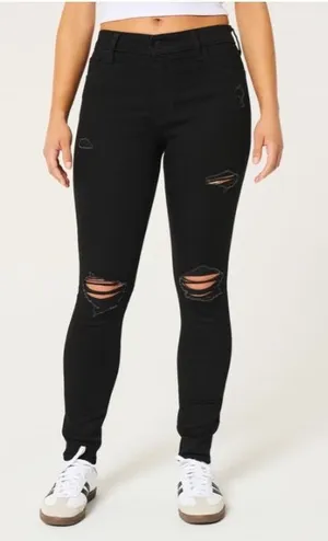 Hollister Ripped Black Skinny Jeans thumbnail 1