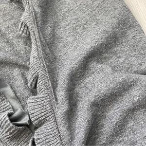 Abercrombie & Fitch Cardigan Sweater ruffle open womens Gray (small) y2k vintage thumbnail 5