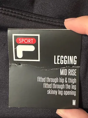 Fila Sport Neoprene Mid Rise Skinny Leg Seamed Leggings in Black size M thumbnail 8