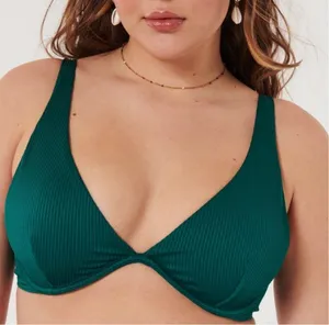 Nwt Hollister Co High Apex Ribbed Underwire Bikini Top thumbnail 1