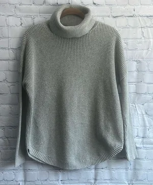 MICHAEL Michael‎ Kors gray turtleneck knit sweater women's size small thumbnail 1