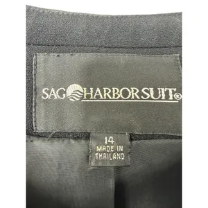 Vintage Sag Harbor Plaid Blazer Jacket Green Tartan Collarless Lined Size 14‎ thumbnail 2