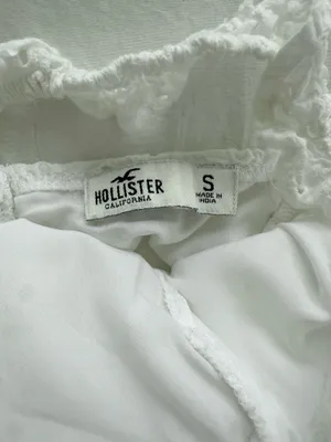 White Eyelet Hollister Crop Top thumbnail 3