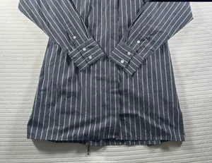 Abercrombie & Fitch Women’s XSP Striped Button Up Shirt Blue Slim Fit thumbnail 1