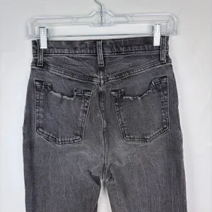 Abercrombie‎ & Fitch Ultra High Rise Ankle Straight Jeans Curve Love Black 26 R thumbnail 6