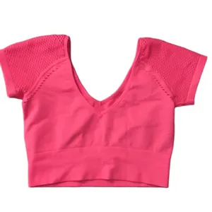 Aerie Offline Hot Pink Seamless Crop Top Size Small thumbnail 3