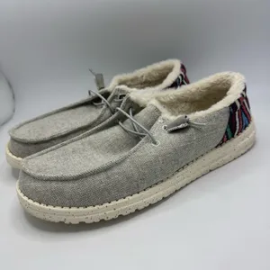 HEY DUDE WOMEN'S WENDY FUNK WOOL Loafer Shoes in Gray Size 10 thumbnail 9
