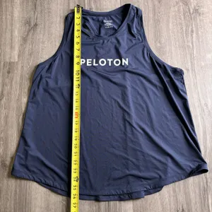 Peloton Tank Top Shirt Women's Size 1X Blue White Racerback NWOT thumbnail 6