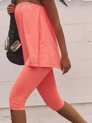 Free People FP Movement Hot Shot Tube Onesie Coral Small thumbnail 3