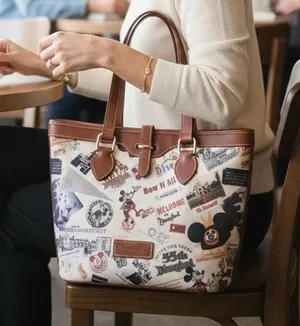 Disney Parks Dooney & Bourke 2010 Disneyland 55th Anniversary Mickey Bucket Tote thumbnail 1