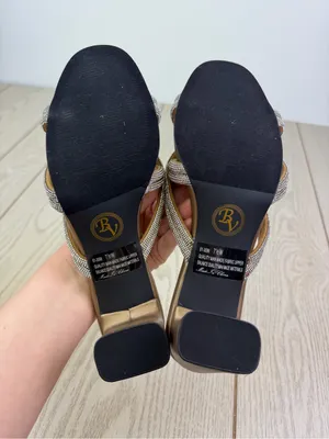 Bella Vita Women's Carmen Heeled Slip On Gem Strap Sandals 7.5W Bronze $100 thumbnail 7