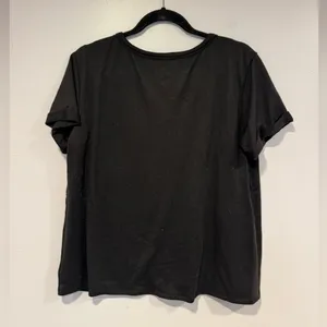 Black American Eagle soft‎ and sexy plush vneck short sleeve thumbnail 4
