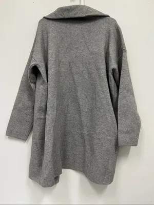 NWT Little Lies Minimalist Gray Open-Front Coatigan size M/L thumbnail 3