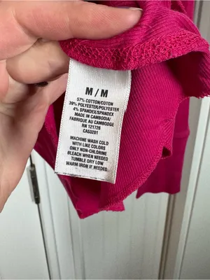 Y2K Preppy Aeropostale Long Sleeve Henley‎ Shirt Pink Slub Knit Size Medium thumbnail 3