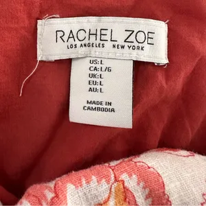 RACHEL ZOE Coral Linen Blend Tiered Maxi Sun Dress thumbnail 6