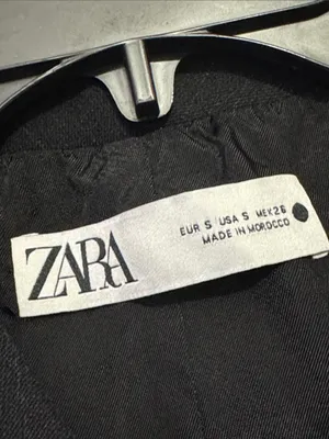 ZARA Pinstripe Vest S 17.5” p2p Black thumbnail 3