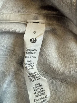 lululemon athletica LA All Yours Bubble Hem Light Gray Hoodie Size 6 thumbnail 5