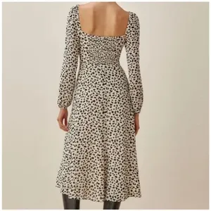 Reformation Shelby Dress Ocelot White Black Print Midi Slit Bustier Chic Size 0 thumbnail 3