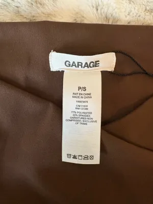 Garage High-Waisted Crossover flare leggings - Chocolate Brown - S thumbnail 5
