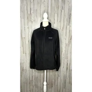 Columbia Women's Fleece Jacket Black Size‎ Large Casual Mid-Length Zip-Up thumbnail 2