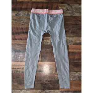 Gymshark Gray Leggings with Pink Logo Waistband Large thumbnail 5
