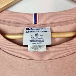 Champion Heritage Sherpa Sleeve Light Pink Crewneck Pullover‎ M thumbnail 5