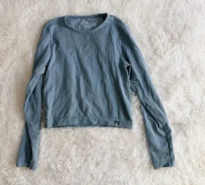 Women’s Under Armour Rush Seamless Long Sleeve Shirt Blue Size Large thumbnail 1