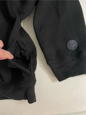 PINK - Victoria's Secret Half-Zip Pullover Sweatshirt in Black with Pockets Size L thumbnail 5