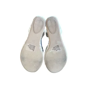 MIA Silver Metallic Espadrille Wedge Platform Sandals Womens 8M bohemian thumbnail 7