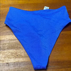 Aerie Electric Blue Cheeky Bikini Bottom thumbnail 3
