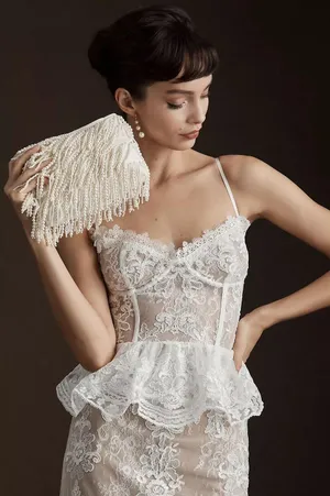 Revolve v chapman poppy lace mini dress in white. Size XS. thumbnail 10