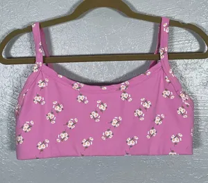 Offline by Aerie Women M Pink Daisy Print Sports Bra Medium Support Athleisure thumbnail 1