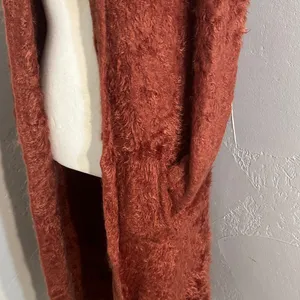 Free People Rust Long Cardigan thumbnail 10