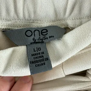 One by Chapter One NWT Cream Suede Jogger Pants Large‎ thumbnail 5