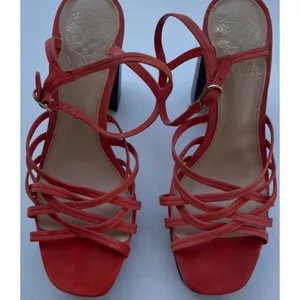 Vince Camuto Women’s Size 7 Multi Ties Strap Woven Platform heels ORANGE thumbnail 10