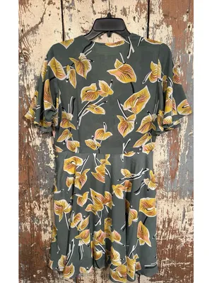 Pink Martini size Large Garden of Love dress Modcloth Green yellow Floral thumbnail 6