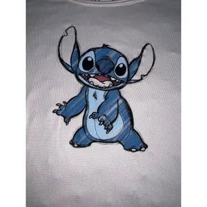 Disney 100 Lilo and Stitch Women's‎ Cream Pajamas Short Sleeve Shirt Size XL thumbnail 2