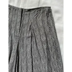 Valija wide-leg trousers, size 6, cream/black, viscose, geometric print. thumbnail 10