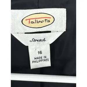 Talbots Pinstriped Single Breasted Suit Jacket Size 16 Navy‎ thumbnail 4