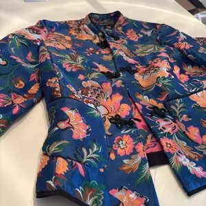 ZARA Floral Multi-Colored Print blazer outerwear  thumbnail 4