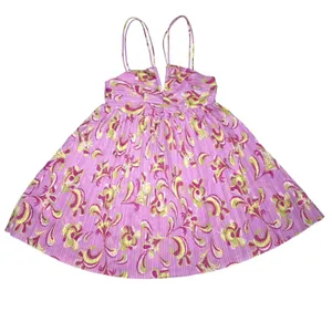 Zara Mini Swing Babydoll Dress M Pink Pleated Backless Gathered Bust‎ Sundress thumbnail 6