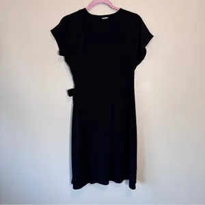 Michael Kors Black Mini Wrap Dress Womens L Casual LBD Classic Closet Staple thumbnail 11